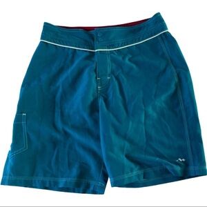 L.L. Bean Outdoors Teal Sea Foam Athletic Shorts 8